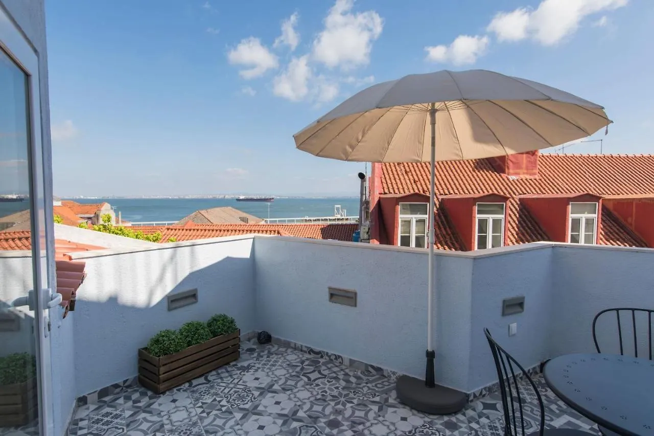 Terrace & River View In Alfama Lizbona